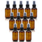 SYNTECSO 12 Pack 2oz Amber Plastic Spray Bottles, Fine Mist Spray Bottles for Essential Oils & Cleaning