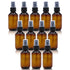 SYNTECSO 12 Pack 2oz Amber Plastic Spray Bottles, Fine Mist Spray Bottles for Essential Oils & Cleaning
