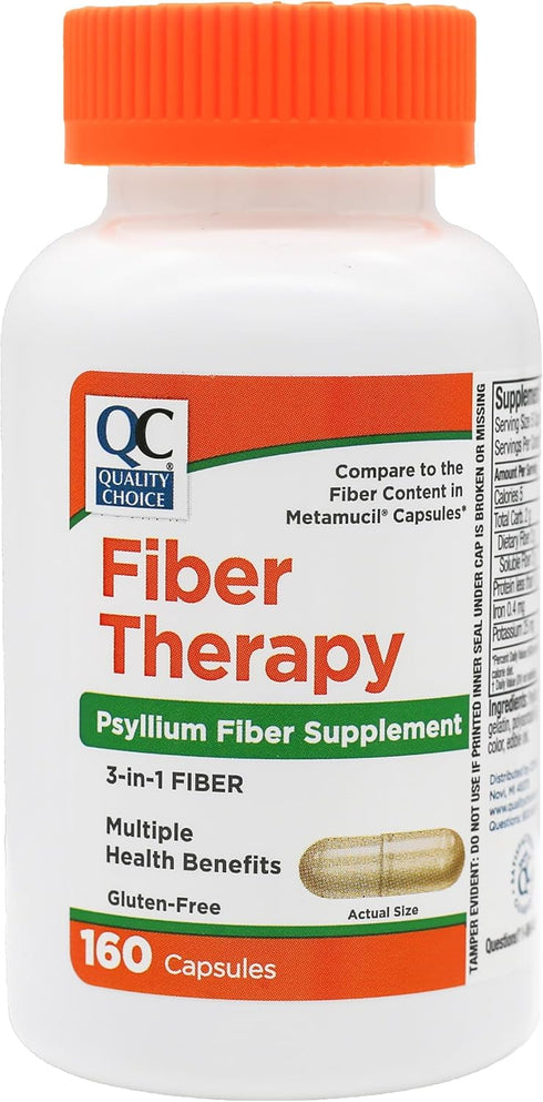 Quality Choice Daily Fiber Capsules, 160 Count for Regularity