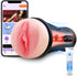 Rewuwa Mens Sex Toys Male Masturbator, Vibrating Masturbator Squeezable Pocket Pussy for Men
