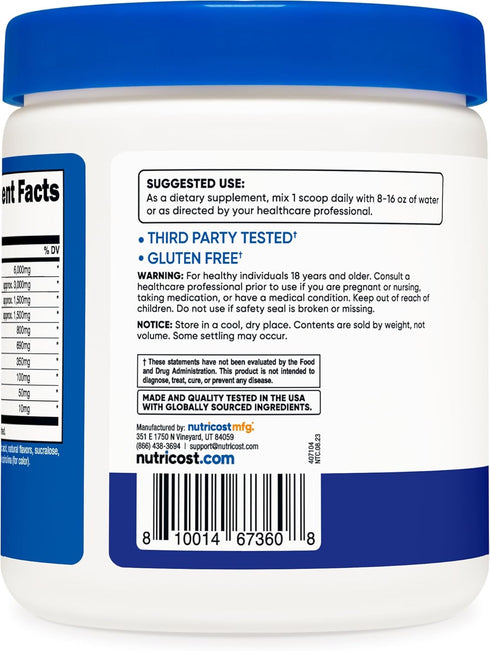 Nutricost EAA Powder, 30 Servings (Blue Raspberry) - Essential Amino Acids, Non-GMO, Gluten Free