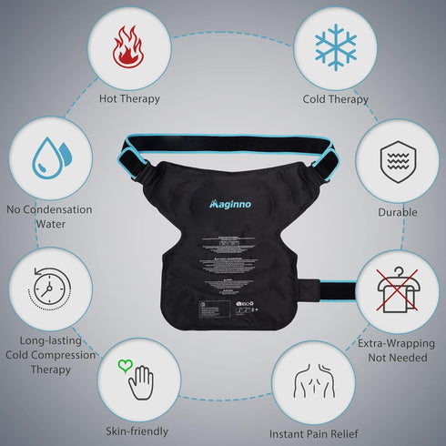 Shoulder Ice Packs for Injuries, Reusable Heat or Cold Therapy Gel Pack