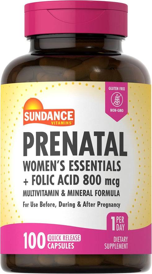 Prenatal Multivitamin and Mineral Formula, 100 Quick Release Capsules with Folic Acid 800 mcg
