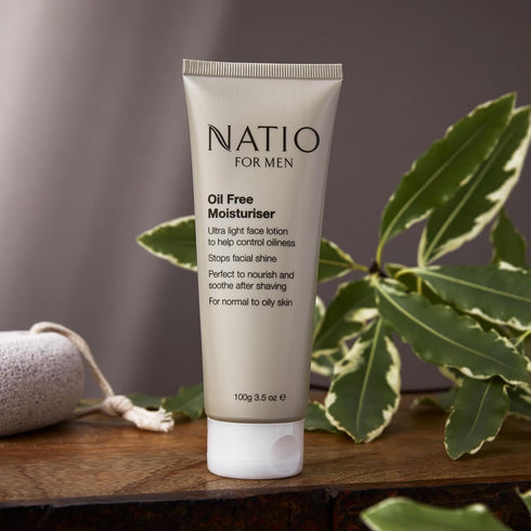 Natio Oil-Free Face Moisturizer for Men, 3.5 oz - Aloe Vera, Shea Butter - Normal to Oily Skin