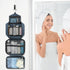 Maliton Large Toiletry Bag for Men & Women, Waterproof Hanging Hygiene Bag with 4 Compartments (Navy Blue)