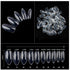 Yimart 500pcs/pack Stiletto False Nails - Clear Oval Sharp Full Nail Tips for Nail Art Decoration