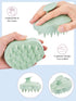HEETA Scalp Massager 2 Pack Pink & Green Soft Silicone Bristles for Hair Growth and Dandruff Relief