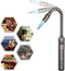 Butane Lighter Torch, Long Refillable Jet Lighter, Windproof with Visual Fuel Window, Flexible Neck for Grill - Black