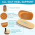 Heel Cushions for Pain Relief, Inserts for Shock Absorption, 1 Pair for Achilles Tendonitis and Bone Spur (Beige, Large)
