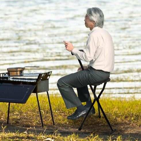 Mlonausz 35.4 Inches 249.12lbs Walking Stick, Walking Cane, Cane Chair, Folding Cane with Seat is Tall, and Supports up