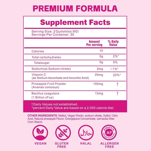 Shytrouy Gummies Immune 60 Count Premium Feminine Balance for Women, Vaginal Probiotics - pH Balance & Defense Support