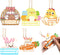 10 Pack Easter Bunny Money Holders Wooden Cash & Gift Card Holders