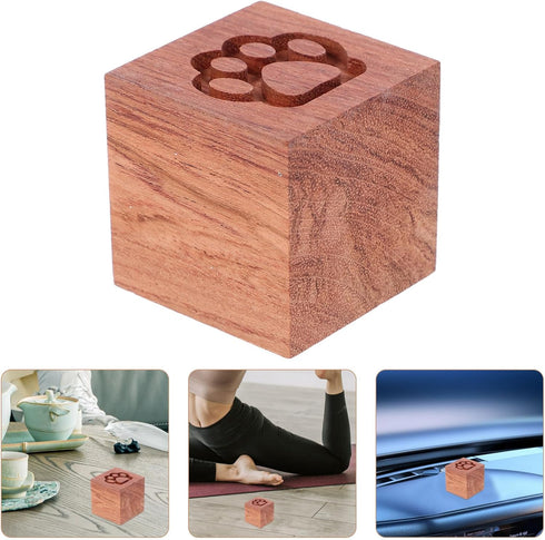 Walnut Wood Essential Oil Diffuser, Fragrant Wood Aroma Air Freshener for Home, Office, Car Design B