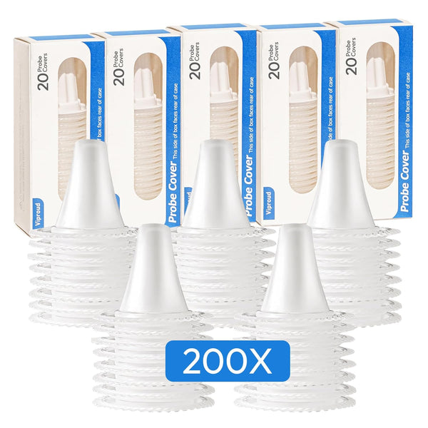 200X Disposable Ear Thermometer Probe Covers for All Braun Thermometers, Lens Filters, BPA Free Refill Caps