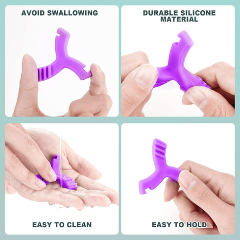 Chewies for Invisalign Aligner, DLENP 8 PCS Y-Shaped Chewies for Aligner Trays, 2 Pcs Unflavored, Strawberry, Mint,