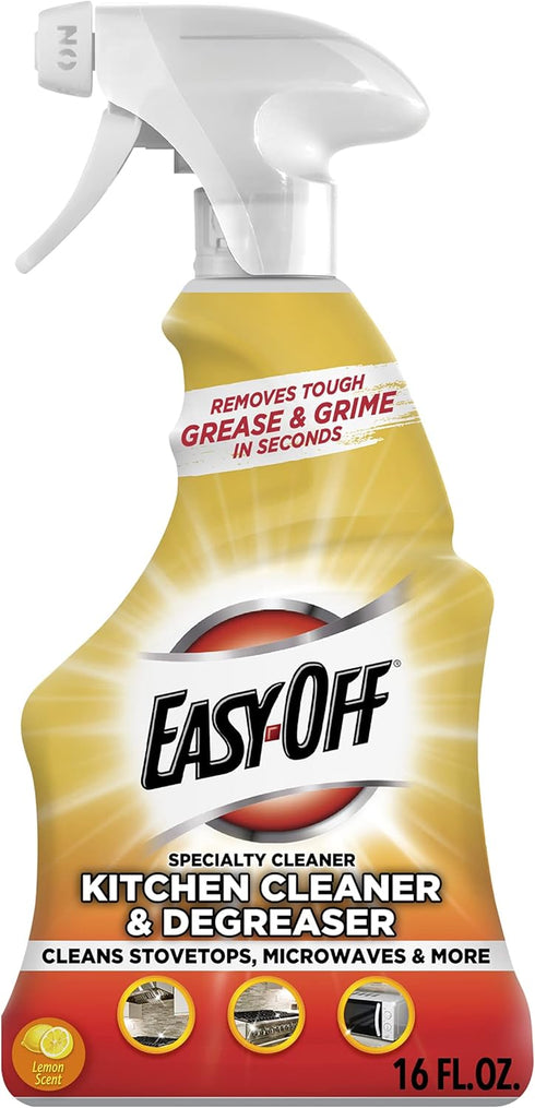 Easy-Off Specialty Kitchen Degreaser Cleaner - Clear Lemon, 16 Fl Oz