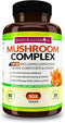 Natural Genius Top 10 Mushroom Extracts - Immune Booster with White Button, Lions Mane, Cordyceps, Chaga, Reishi Plus
