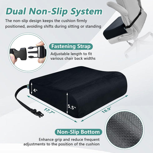 Adult Booster Seat Cushion for Chair, Extra Thick Lift Cushions for Elderly, Office Chair Booster Seat Riser Cushion