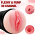Rewuwa 7.5" Mens Sex Toys Male Masturbator, Vibrating Masturbator Squeezable Pocket Pussy for Men with Depth Lifelike