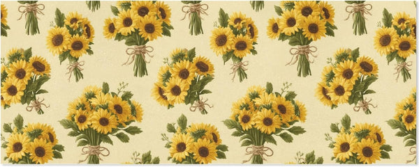 pnyoin Merry Christmas Wrapping Paper Roll,Sunflowers and Bouquet Gift Wrap Perfect for