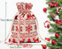 AOOTOOSPORT Christmas Burlap Bags with Drawstring, 5 x 7 Inch Christmas Favor Bags Jewelry Candy Pouches Sacks, Mini Storage Bag for Wedding Christmas Festive Candy Goody Storage DIY Craft - 12 Pcs