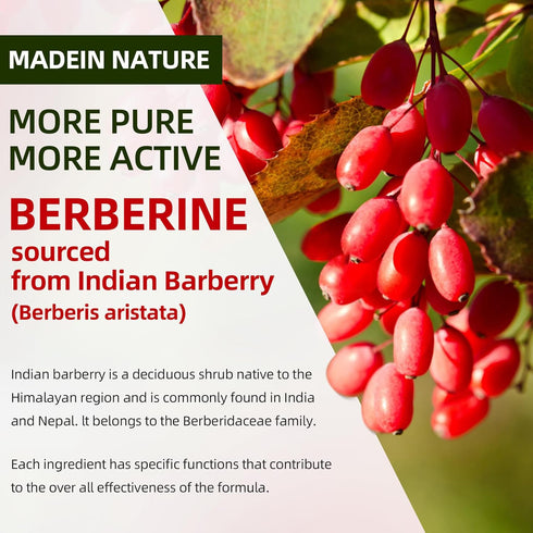 Berberine Gummies with Ceylon Cinnamon 1500mg, High Potency Berberine HCL Supplement for Immune and Metabolism Support