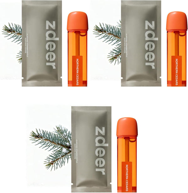 ZDEER Smart Electric Oral Spray Refill for PW13 3-Pack (Northern Cedars) Earthy