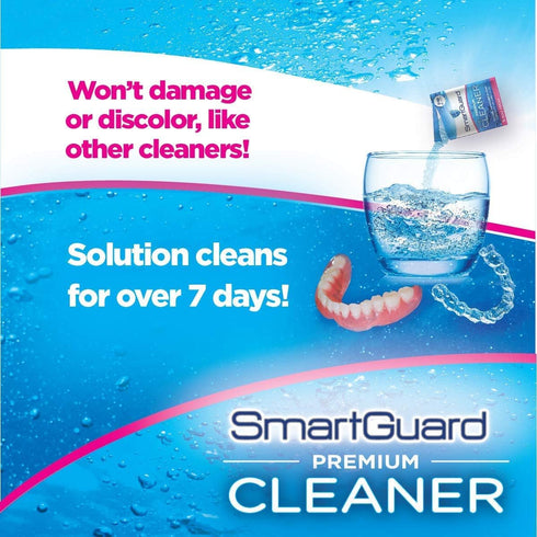 Premium Cleaner Crystals & Cleaning Case - 110 Cleanings - Removes Stain, Plaque, & Bad Odor from Clear Braces,