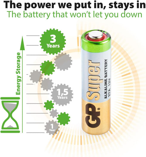 GP 27A (MN27) High Voltage Battery - Card of 5 pieces