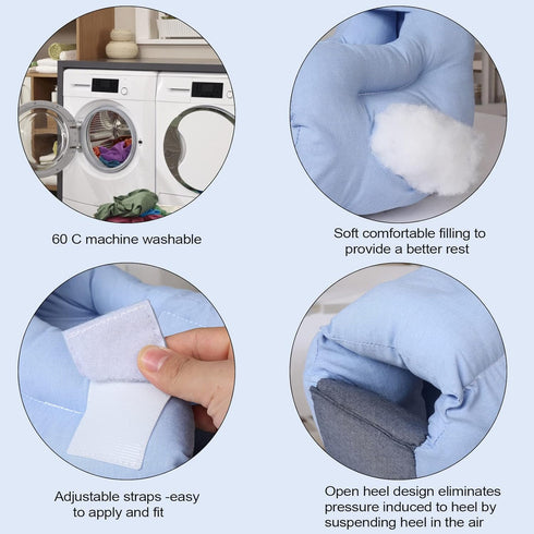 Heel Protectors for Pressure Sores - Cushions for Heel Pain Relief with Laundry Bag for Bedridden Patients
