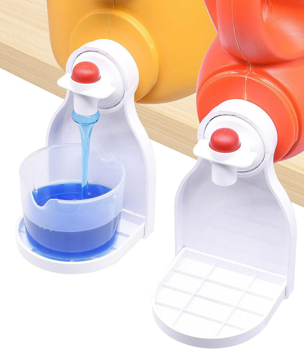 Laundry Detergent Cup Holder, 2 Pack Fabric Softener Drip Catcher, Keep Laundry Room Tidy with Organizer Tray