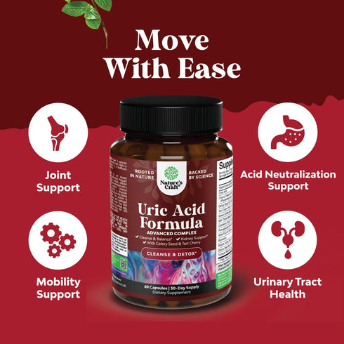 Vegan Uric Acid Cleanse and Detox - Daily Kidney Cleanse and Uric Acid Support for Adults - Tart Cherry Extract Capsules