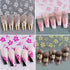 4Pcs Flower Nail Stickers for Nail Art, 3D Self-Adhesive Hibiscus Decals in White Pink Yellow for Women DIY Manicure