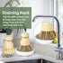 Set DEBETOOL Bamboo Dish Brush with Holder - Natural Dish Scrub Brush for Cleaning Dishes, Fast Dry Design Kitchen Dish
