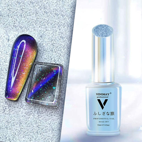 Major Dijit 15ml 9D Wide Cat Eyes Gel Nail Polish - Magnetic Starry Sky Galaxy Gel Polish with Glitter Effect