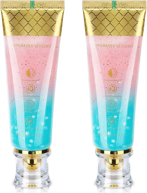 KSTARITE 2Pack Niacinamide Whitening Toothpaste,Stain-Removing, Fluoride-Free, with Natural Cherry Blossom & Mint Flavor.
