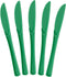 Exquisite Disposable Green Plastic Knives, 50 Pcs Heavy Duty Cutlery, Green Plastic Silverware
