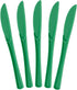 Exquisite Disposable Green Plastic Knives, 50 Pcs Heavy Duty Cutlery, Green Plastic Silverware