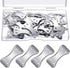 50 Pieces Bandage Clips, Metal Clips Aluminum Bandage Pins with Plastic Storage Box Replaceable Wrap Fastener