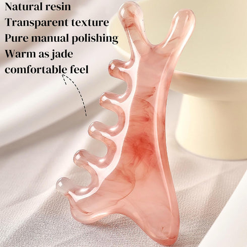 Mukete 4 1 2 Packs in Body Massager Scalp Comb Lymphatic Contour Facial Massage - Manual Relaxation Tool for Soothing