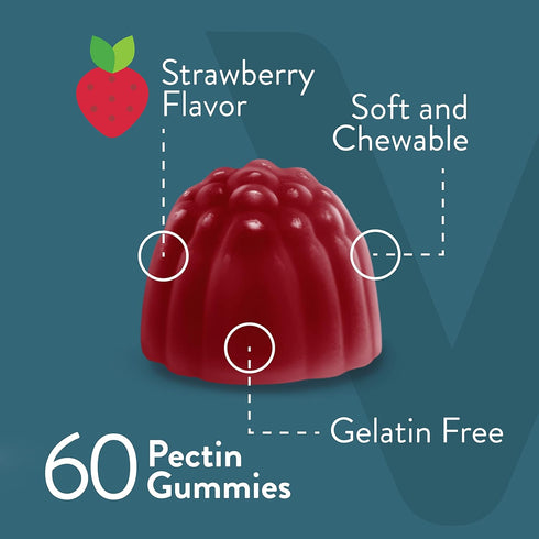 Vitamin D3 K2 Gummies, 1000 IU Vitamin D3 and K2 100mcg, Tasty Chewable Strawberry Flavored Gummy