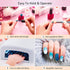 SILPECWEE 3Pcs Ombre Nail Brush Set, Double-Head Sponge Pen with 4 Replaceable Acrylic Brushes