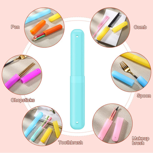 60 Pieces Plastic Toothbrush Holders, Portable Travel Toothbrush Case Cover Protectors for Indoor Outdoor Travel