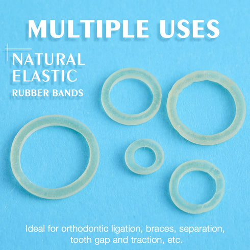 ANNWAH 500 pcs Rubber Bands for Braces, Heavy Rubber Traction Bands 1/8" (100 Pieces/Pack) for Chipmunk