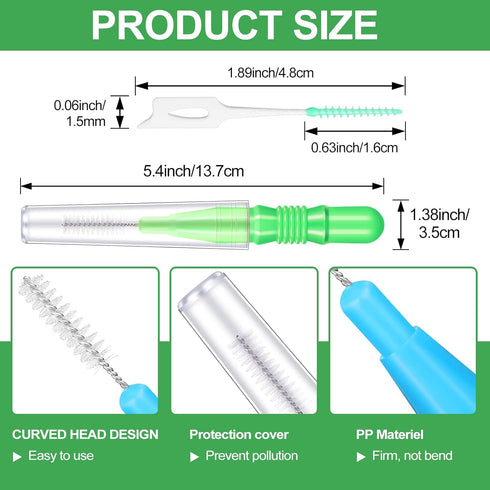 350 Pieces Interdental Brush Tooth Floss Tooth Cleaning Tool Toothpick Dental Tooth Flossing Head Oral Dental Flosser Teeth Soft Dental Picks Refill Dental Flosser Toothpick Cleaners (Cute Colors)