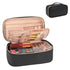 OCHEAL Small Black Cosmetic Bag, Portable Cute Travel Makeup Pouch for Women & Girls, Makeup Brush Organizer