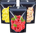 100PCS Resealable Mylar Food Storage Bags, Black Smell Proof Foil Pouches with Clear Front Window, 5.5x7.9 Inch