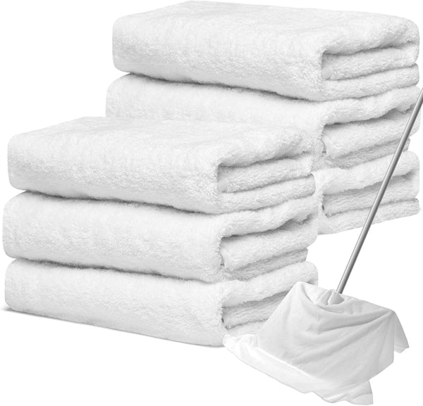 6 Pcs Extra Large Microfiber Cleaning Cloth 30" x 20", Washable Reusable Towel for Home, Glass, Office Cleaning