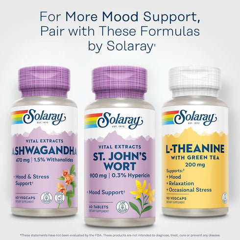 SOLARAY St. Johns Wort Aerial Extract, One Daily 900mg, 60 Tablets