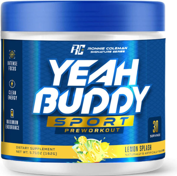 Ronnie Coleman Signature Series Pre Workout Powder for Women & Men, Lemon Splash, Amino Acid, Energy Support